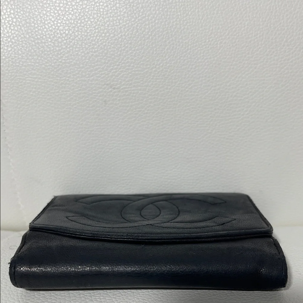 Authentic CHANEL Timeless CC Logo Lambskin Leather Wallet